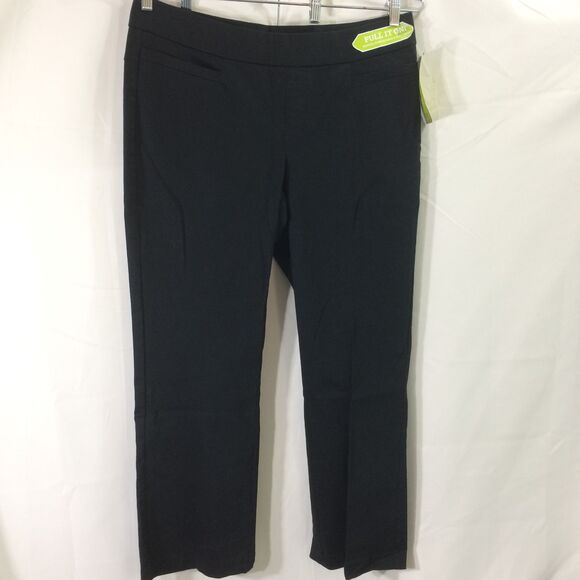 NEW Lee Style Up Pull On Pants 16P Black Barely Boot Cotton Stretch Natural Fit - Picture 2 of 4